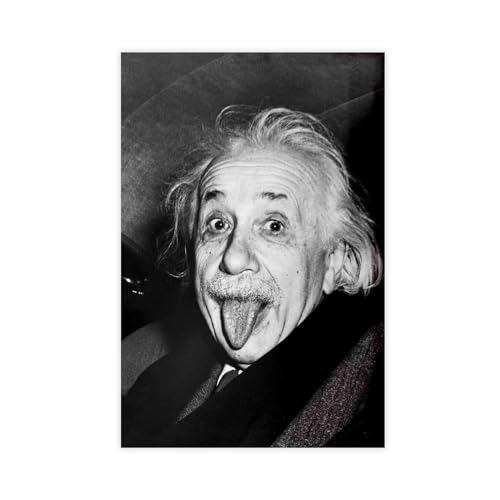 TINGTOEO Albert Einstein 7 Leinwand-Poster, Wandkunst, Dekordruck, Bild Gemälde für Wohnzimmer, Schlafzimmer, Dekoration, ungerahmt, 30 x 45 cm von TINGTOEO