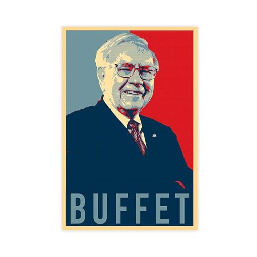 TINGTOEO Warren Buffett Leinwandposter, Wandkunst, Dekordruck, Gemälde für Wohnzimmer, Schlafzimmer, Dekoration, ungerahmt, 30 x 45 cm von TINGTOEO
