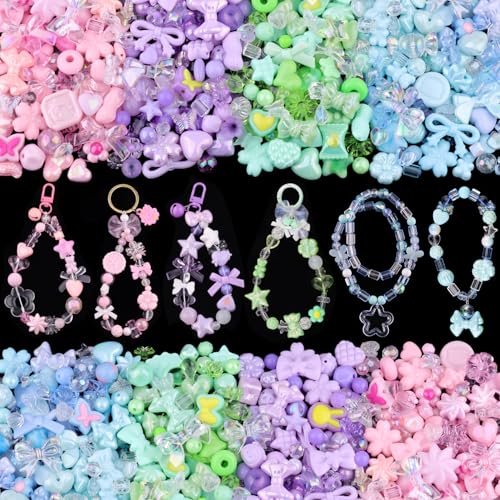 180–240 Stück sortierte Acrylperlen für Armbandherstellung, Schleife, Schmetterling, Süßigkeiten, Herz, Gummibärchen, Blume, Kawaii, ästhetische Armbandanhänger, niedliche Perlen für 180–240 Stück sortierte Acrylperlen für Armbandherstellung, Schleife, Schmetterling, Süßigkeiten, Herz, Gummibärchen, Blume, Kawaii, ästhetische Armbandanhänger, niedliche Perlen für von TINKRSTUFF