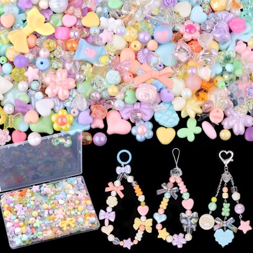 200–260 Stück sortierte Acryl-Perlen für Armbandherstellung, ästhetische Makronen, Stern, Blumen, Schleife, Schmetterling, Süßigkeiten, Herz, Gummibärchen, Kawaii-Anhänger für Schmuckherstellung, DIY 200–260 Stück sortierte Acryl-Perlen für Armbandherstellung, ästhetische Makronen, Stern, Blumen, Schleife, Schmetterling, Süßigkeiten, Herz, Gummibärchen, Kawaii-Anhänger für Schmuckherstellung, DIY von TINKRSTUFF