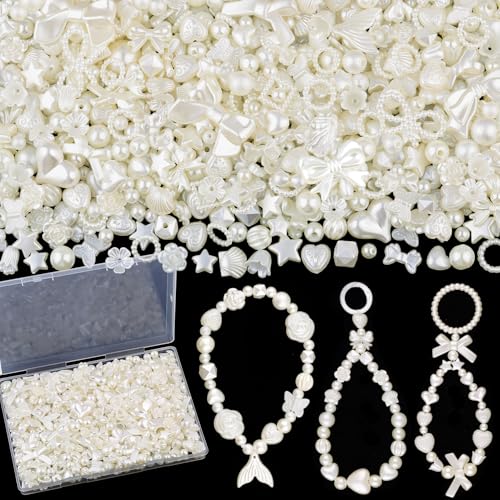 270–320 Stück sortierte Acryl-Perlen für Armbandherstellung, ABS-Imitation, Perlen, Stern, Blumen, Schleife, Schmetterling, Herz, Gummibärchen, Süßigkeiten, Kawaii-Charms für Schmuckherstellung, DIY 270–320 Stück sortierte Acryl-Perlen für Armbandherstellung, ABS-Imitation, Perlen, Stern, Blumen, Schleife, Schmetterling, Herz, Gummibärchen, Süßigkeiten, Kawaii-Charms für Schmuckherstellung, DIY von TINKRSTUFF