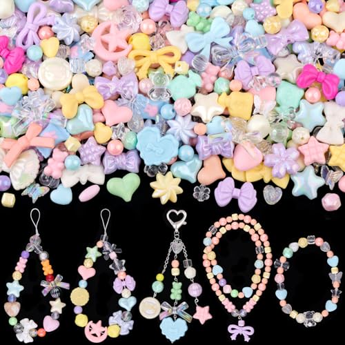 Acrylperlen für Armbänder, Schleife, Schmetterling, Süßigkeiten, Blumen, Gummibärchen, Kawaii-Armbandanhänger, niedliche Perlen für Schmuckherstellung, DIY, Halsketten, Schlüsselanhänger, Handy-Charms Acrylperlen für Armbänder, Schleife, Schmetterling, Süßigkeiten, Blumen, Gummibärchen, Kawaii-Armbandanhänger, niedliche Perlen für Schmuckherstellung, DIY, Halsketten, Schlüsselanhänger, Handy-Charms von TINKRSTUFF