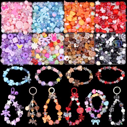Acrylperlen zur Herstellung von Armbändern, Herz-, Blumen-, Schmetterlings-, Gummibär-, Stern-, Stern-, Kawaii-Armband-Anhänger, niedliche Perlen für Schmuckherstellung, DIY, Halskette Acrylperlen zur Herstellung von Armbändern, Herz-, Blumen-, Schmetterlings-, Gummibär-, Stern-, Stern-, Kawaii-Armband-Anhänger, niedliche Perlen für Schmuckherstellung, DIY, Halskette von TINKRSTUFF