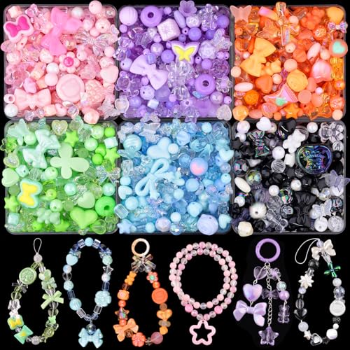 Acrylperlen zur Herstellung von Armbändern, Herz-, Blumen-, Schmetterlings-, Stern-, Schleifen-, Gummibärchen, Kawaii-Armbänder, niedliche Perlen für Schmuckherstellung, DIY, Halskette Acrylperlen zur Herstellung von Armbändern, Herz-, Blumen-, Schmetterlings-, Stern-, Schleifen-, Gummibärchen, Kawaii-Armbänder, niedliche Perlen für Schmuckherstellung, DIY, Halskette von TINKRSTUFF