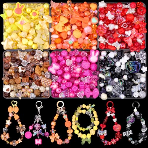 Acrylperlen zur Herstellung von Armbändern, Herzschleife, Blume, Schmetterling, Stern, Gummibärchen, Kawaii, ästhetische Armbandanhänger, niedliche Perlen für Schmuckherstellung, DIY, Halskette Acrylperlen zur Herstellung von Armbändern, Herzschleife, Blume, Schmetterling, Stern, Gummibärchen, Kawaii, ästhetische Armbandanhänger, niedliche Perlen für Schmuckherstellung, DIY, Halskette von TINKRSTUFF
