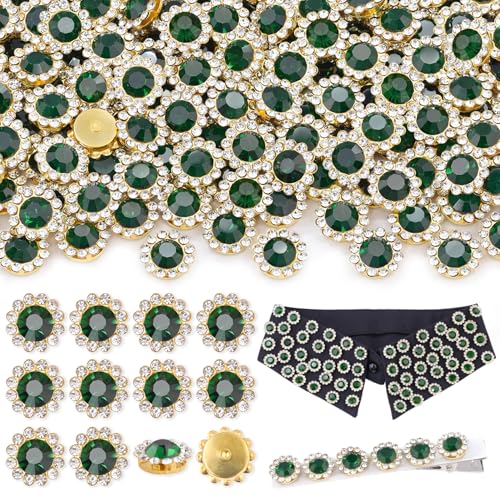 Smaragd-Strasssteine zum Aufnähen, Kristallglas mit Metallsockel, Blumenform, flache Rückseite, Strasssteine zum Basteln, große Strasssteine für Kleidung, Schuhe, Hüte, Taschen und Nähzubehör, 150 Smaragd-Strasssteine zum Aufnähen, Kristallglas mit Metallsockel, Blumenform, flache Rückseite, Strasssteine zum Basteln, große Strasssteine für Kleidung, Schuhe, Hüte, Taschen und Nähzubehör, 150 von TINKRSTUFF