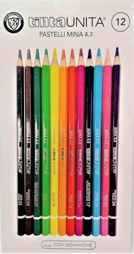 Generische Buntstifte, einfarbig, 12 Stück, verschiedene Farben, neue Mine 4,2 mm Generische Buntstifte, einfarbig, 12 Stück, verschiedene Farben, neue Mine 4,2 mm von TINTA UNITA