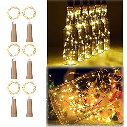 TINYOUTH 6PCS Korken mit LED Lichterkette Warmweiß, 2M/78.74in 20LED Flaschenlicht Immer Beleuchten, Weinflaschen Korkenlicht AA Batterie für Party Hochzeit Weihnachten TINYOUTH 6PCS Korken mit LED Lichterkette Warmweiß, 2M/78.74in 20LED Flaschenlicht Immer Beleuchten, Weinflaschen Korkenlicht AA Batterie für Party Hochzeit Weihnachten von TINYOUTH