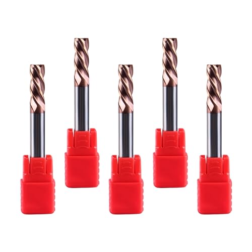 TIOMIOSEA 5 Stück 6mm VHM Fräser Schaftfräser Hartmetal, AlTiN beschichtet 55 HRC 4 Schneiden, bohren, fräsen, schlichten, eintauchen, CNC, Wolframkarbid TIOMIOSEA 5 Stück 6mm VHM Fräser Schaftfräser Hartmetal, AlTiN beschichtet 55 HRC 4 Schneiden, bohren, fräsen, schlichten, eintauchen, CNC, Wolframkarbid von TIOMIOSEA