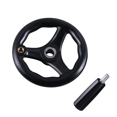 TIOMIOSEA Handrad,12 * 125mm Schwarz Runde Kunststoff Fräsen Handrad Bakelit,Drehmaschine Handrad,Fräshandrad mit drehbarem Griff für Fräsmaschinen, Drehmaschinen, Schleifmaschinen TIOMIOSEA Handrad,12 * 125mm Schwarz Runde Kunststoff Fräsen Handrad Bakelit,Drehmaschine Handrad,Fräshandrad mit drehbarem Griff für Fräsmaschinen, Drehmaschinen, Schleifmaschinen von TIOMIOSEA