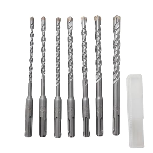 TIOMIOSEA SDS Plus Bohrer Set 7tlg,Steinbohrer Betonbohrer Hammerbohrer Set,in den Größen Ø 5mm, 6mm, 8mm, 10mm, 12mm x 160mm,Zubehör Schlagbohrmaschine für Beton TIOMIOSEA SDS Plus Bohrer Set 7tlg,Steinbohrer Betonbohrer Hammerbohrer Set,in den Größen Ø 5mm, 6mm, 8mm, 10mm, 12mm x 160mm,Zubehör Schlagbohrmaschine für Beton von TIOMIOSEA