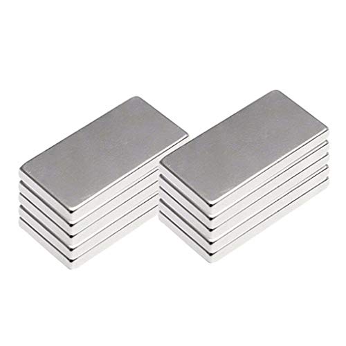 TIREOW N52 20x10x2mm Neodym Block Magnet Seltenerdmagnete 10PCS für DIY Projekte Haftnotizen auf Kühlschranktüren (D) von Toysmith