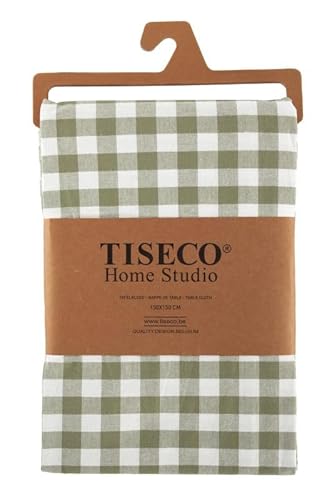 TISECO - Tischdecke Gingham - Baumwolle - Karierte - 150x150 cm, Oliv TISECO - Tischdecke Gingham - Baumwolle - Karierte - 150x150 cm, Oliv von TISECO