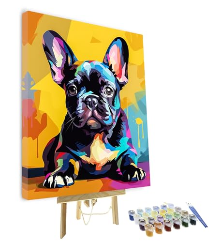 DIY Malen nach Zahlen Französische Bulldogge Malen nach Zahlen für Erwachsene Welpen Malen nach Zahlen für Kinder auf Leinwand Malen nach Zahlen Kit für Erwachsene Anfänger Umrahmt 16x20 Zoll DIY Malen nach Zahlen Französische Bulldogge Malen nach Zahlen für Erwachsene Welpen Malen nach Zahlen für Kinder auf Leinwand Malen nach Zahlen Kit für Erwachsene Anfänger Umrahmt 16x20 Zoll von TISHIRON