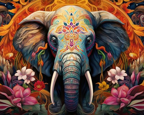 Elefant Malen nach Zahlen Erwachsene, Blüte Geöffnet Elefanten Malen nach Zahlen, Malen nach Zahlen de Pinsel und Acrylfarbe, 16X20 Inch Flammen Elefant Malen nach Zahlen Erwachsene Familie Freunde Elefant Malen nach Zahlen Erwachsene, Blüte Geöffnet Elefanten Malen nach Zahlen, Malen nach Zahlen de Pinsel und Acrylfarbe, 16X20 Inch Flammen Elefant Malen nach Zahlen Erwachsene Familie Freunde von TISHIRON