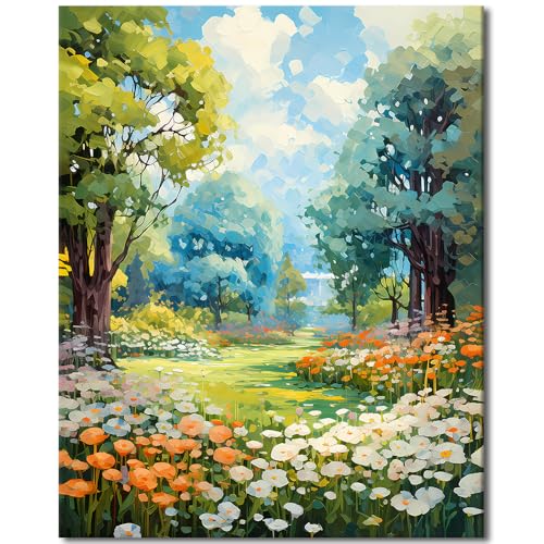 Landschaft Erwachsene Farbe nach Zahl Kits, Farbe nach Zahlen Blumen, Wald Farbe nach Zahlen Kit Erwachsene, DIY Leinwand Ölgemälde Farbe nach Zahl, Büro Studie Home Wand Dekor 16"x20" ohne Rahmen Landschaft Erwachsene Farbe nach Zahl Kits, Farbe nach Zahlen Blumen, Wald Farbe nach Zahlen Kit Erwachsene, DIY Leinwand Ölgemälde Farbe nach Zahl, Büro Studie Home Wand Dekor 16"x20" ohne Rahmen von TISHIRON