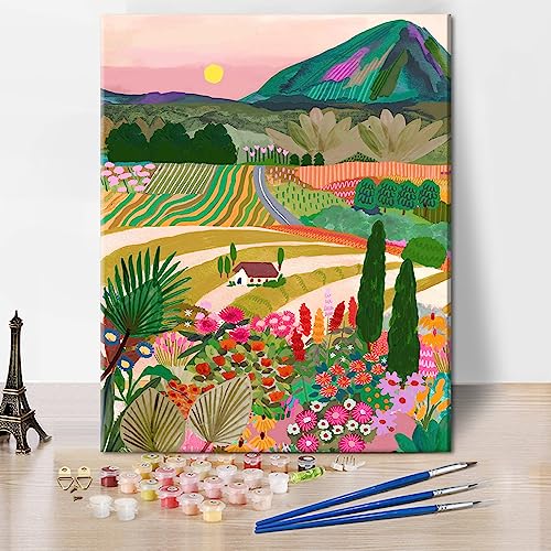 Malen Nach Zahlen Für Kinder Anfänger Italienische Landschaft Abstraktes, Oil Painting Acryl Malset Auf Leinwand Mit Farben Und Pinseln Basteln Für Wohnkultur Wand Schlafzimmer Dekoration-16x20 Zoll Malen Nach Zahlen Für Kinder Anfänger Italienische Landschaft Abstraktes, Oil Painting Acryl Malset Auf Leinwand Mit Farben Und Pinseln Basteln Für Wohnkultur Wand Schlafzimmer Dekoration-16x20 Zoll von TISHIRON