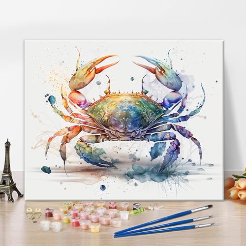 Malen nach Zahlen für Erwachsene, Krabbe Erwachsene Malen nach Zahlen Kits Minimalistische Tier Malerei Kunst Malen nach Zahlen Leinwand Ölmalerei Malen nach Zahlen Kits Home Wall Decor, 16 x20 Inch Malen nach Zahlen für Erwachsene, Krabbe Erwachsene Malen nach Zahlen Kits Minimalistische Tier Malerei Kunst Malen nach Zahlen Leinwand Ölmalerei Malen nach Zahlen Kits Home Wall Decor, 16 x20 Inch von TISHIRON