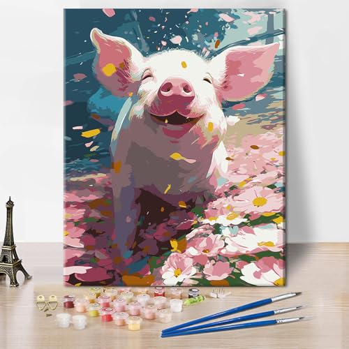 Malen nach Zahlen für Erwachsene Ferkel Malen nach Zahlen Kits Blume Rosa Schwein Malen nach Zahlen Kunstwerk Gänseblümchen Nummer Malerei Kunst Dame Malerei Kits für Wandkunst zu Hause 16x20 Zoll Malen nach Zahlen für Erwachsene Ferkel Malen nach Zahlen Kits Blume Rosa Schwein Malen nach Zahlen Kunstwerk Gänseblümchen Nummer Malerei Kunst Dame Malerei Kits für Wandkunst zu Hause 16x20 Zoll von TISHIRON