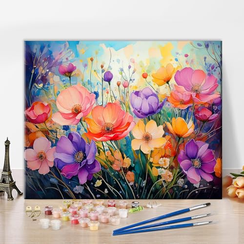 Malen nach Zahlen für Erwachsene Goldene Stunde Blütenpracht Üppiger Garten Naturszenerie Premium Leinwand Acrylfarben Entspannungstherapie Achtsamkeitsmotiv Wandkunst Geschenkidee 16x20 Zoll Malen nach Zahlen für Erwachsene Goldene Stunde Blütenpracht Üppiger Garten Naturszenerie Premium Leinwand Acrylfarben Entspannungstherapie Achtsamkeitsmotiv Wandkunst Geschenkidee 16x20 Zoll von TISHIRON