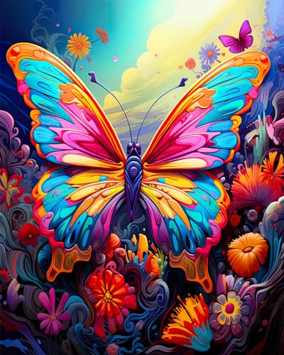 Schmetterling Malen nach Zahlen Erwachsene, Blumen Malen nach Zahlen, Malen nach Zahlen de Pinsel und Acrylfarbe, 16X20 Inch Schmetterling Flammen Malen nach Zahlen Erwachsene Familie und Freundes Schmetterling Malen nach Zahlen Erwachsene, Blumen Malen nach Zahlen, Malen nach Zahlen de Pinsel und Acrylfarbe, 16X20 Inch Schmetterling Flammen Malen nach Zahlen Erwachsene Familie und Freundes von TISHIRON