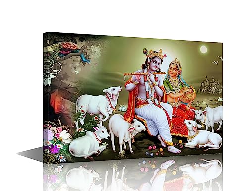 TISHIRON 1 Panel Lord Radha Krishna Wandkunst für Home Wall Decor Hinduismus Leinwand Wandkunst Hinduismus Poster Drucke Indien Religiöse Bilder für Heimdekoration Wohnzimmer 61 cm B x 91 cm H TISHIRON 1 Panel Lord Radha Krishna Wandkunst für Home Wall Decor Hinduismus Leinwand Wandkunst Hinduismus Poster Drucke Indien Religiöse Bilder für Heimdekoration Wohnzimmer 61 cm B x 91 cm H von TISHIRON