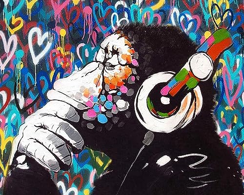 TISHIRON Affe Malen nach Zahlen, Malen nach Zahlen für Erwachsene Kinder Anfänger, Erwachsenen Malen nach Zahlen DIY Gorilla Ölgemälde Malsets Zimmerdekoration Mädchenn Basteln 16X20 Zoll TISHIRON Affe Malen nach Zahlen, Malen nach Zahlen für Erwachsene Kinder Anfänger, Erwachsenen Malen nach Zahlen DIY Gorilla Ölgemälde Malsets Zimmerdekoration Mädchenn Basteln 16X20 Zoll von TISHIRON