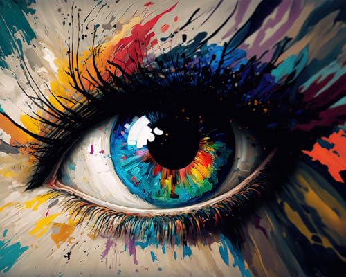 TISHIRON Blaue Augen Malen nach Zahlen Erwachsene, Farbige Augen Malen nach Zahlen, Malen nach Zahlen de Pinsel und Acrylfarbe, 16X20 Inch Flammen Augen Malen nach Zahlen Erwachsene Familie Freunde TISHIRON Blaue Augen Malen nach Zahlen Erwachsene, Farbige Augen Malen nach Zahlen, Malen nach Zahlen de Pinsel und Acrylfarbe, 16X20 Inch Flammen Augen Malen nach Zahlen Erwachsene Familie Freunde von TISHIRON