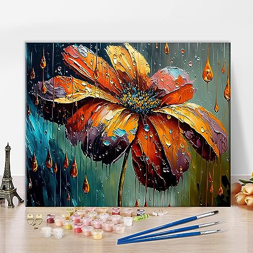 TISHIRON Blumen Malen Nach Zahlen, Abstraktion Ölmalerei für Erwachsene Anfänger, Pflanzen Malen Nach Zahlen, Blüte Malen Nach Zahlen mit Pinsel und Pigmentr, 40x50 CM, Rahmenlos TISHIRON Blumen Malen Nach Zahlen, Abstraktion Ölmalerei für Erwachsene Anfänger, Pflanzen Malen Nach Zahlen, Blüte Malen Nach Zahlen mit Pinsel und Pigmentr, 40x50 CM, Rahmenlos von TISHIRON