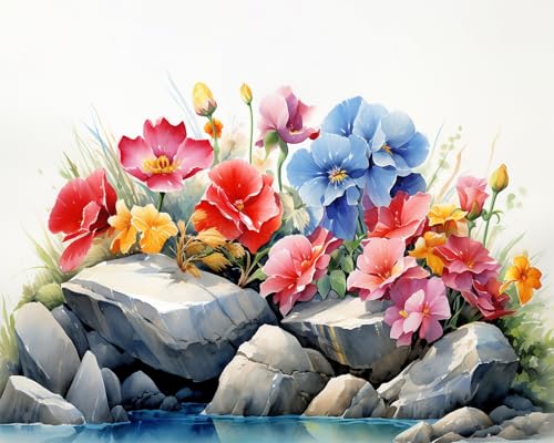 TISHIRON Blumenpflanzen Malen nach Zahlen Erwachsene, Tropenblätter Malen nach Zahlen, Malen nach Zahlen de Pinsel und Acrylfarbe, 16X20 Inch Flammen Malen nach Zahlen Erwachsene Familie Freunde TISHIRON Blumenpflanzen Malen nach Zahlen Erwachsene, Tropenblätter Malen nach Zahlen, Malen nach Zahlen de Pinsel und Acrylfarbe, 16X20 Inch Flammen Malen nach Zahlen Erwachsene Familie Freunde von TISHIRON