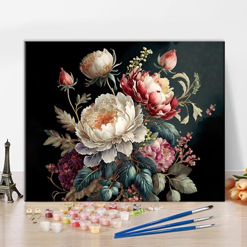 TISHIRON DIY Malen nach Zahlen, Blumen Erwachsene Malen nach Zahlen, Vintage Blumenstrauß DIY Malen nach Zahlen Kit für Erwachsene Kinder Studenten Anfänger, Ölmalerei Kunst Wanddekoration 16X20 Inch TISHIRON DIY Malen nach Zahlen, Blumen Erwachsene Malen nach Zahlen, Vintage Blumenstrauß DIY Malen nach Zahlen Kit für Erwachsene Kinder Studenten Anfänger, Ölmalerei Kunst Wanddekoration 16X20 Inch von TISHIRON