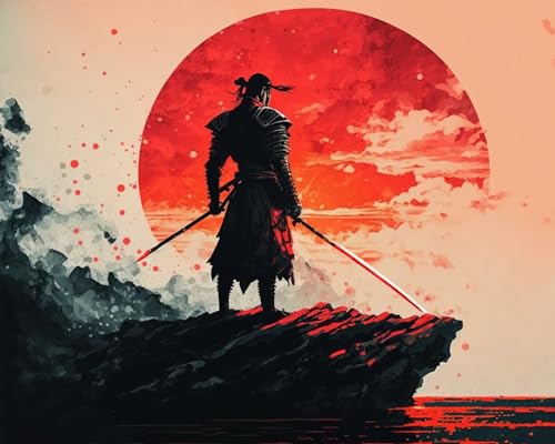 TISHIRON DIY Malen nach Zahlen für Erwachsene Der Japanische Samurai Malen nach Zahlen Kits auf Leinwand für Home Wall Decor - Geschenke Kunsthandwerk 16x20inch TISHIRON DIY Malen nach Zahlen für Erwachsene Der Japanische Samurai Malen nach Zahlen Kits auf Leinwand für Home Wall Decor - Geschenke Kunsthandwerk 16x20inch von TISHIRON