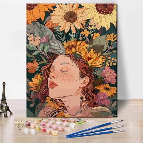 TISHIRON DIY Malen nach Zahlen für Erwachsene Kunst Blumen Erwachsene Malen nach Zahlen Kits Mädchen in der Blumenfantasie Kunst Ölhandmalerei Malsets Kunsthandwerk für Zuhause 16x20 Zoll TISHIRON DIY Malen nach Zahlen für Erwachsene Kunst Blumen Erwachsene Malen nach Zahlen Kits Mädchen in der Blumenfantasie Kunst Ölhandmalerei Malsets Kunsthandwerk für Zuhause 16x20 Zoll von TISHIRON