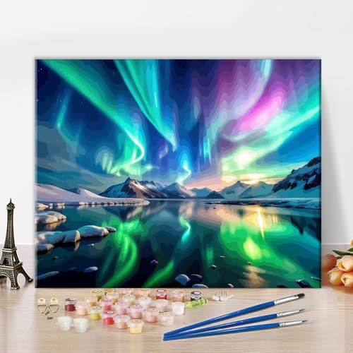 TISHIRON DIY Schöne Aurora Malen Nach Zahlen Kit Für Erwachsene Aurora Malen Nach Zahlen Acryl Pigment Zeichnung Malerei Für Haus Wanddekoration Malerei Kunstbedarf 40x50cm Ohne Rahmen TISHIRON DIY Schöne Aurora Malen Nach Zahlen Kit Für Erwachsene Aurora Malen Nach Zahlen Acryl Pigment Zeichnung Malerei Für Haus Wanddekoration Malerei Kunstbedarf 40x50cm Ohne Rahmen von TISHIRON