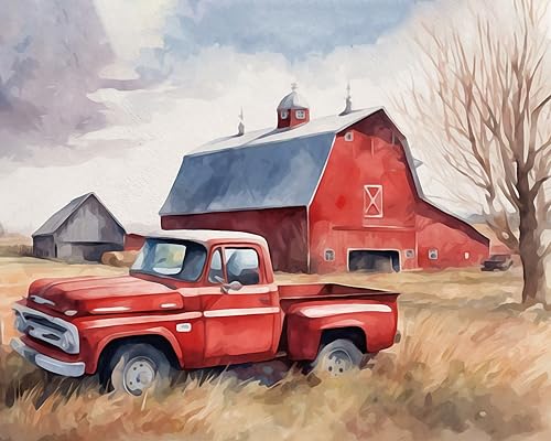 TISHIRON Farm Malen nach Zahlen Erwachsene, Rote Scheune Malen nach Zahlen, Malen nach Zahlen de Pinsel und Acrylfarbe, 16X20 Inch Alte Lkw Flammen Malen nach Zahlen Erwachsene Familie und Freundes TISHIRON Farm Malen nach Zahlen Erwachsene, Rote Scheune Malen nach Zahlen, Malen nach Zahlen de Pinsel und Acrylfarbe, 16X20 Inch Alte Lkw Flammen Malen nach Zahlen Erwachsene Familie und Freundes von TISHIRON