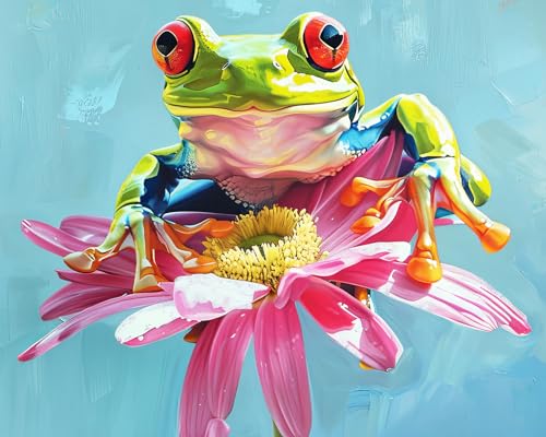 TISHIRON Frosch Malen nach Zahlen Erwachsene, Süßer Frosch Malen nach Zahlen, Malen nach Zahlen de Pinsel und Acrylfarbe, 16X20 Inch Pflanzen Flammen Malen nach Zahlen Erwachsene Familie und Freundes TISHIRON Frosch Malen nach Zahlen Erwachsene, Süßer Frosch Malen nach Zahlen, Malen nach Zahlen de Pinsel und Acrylfarbe, 16X20 Inch Pflanzen Flammen Malen nach Zahlen Erwachsene Familie und Freundes von TISHIRON