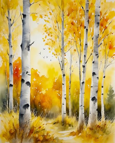 TISHIRON Gelbe Baum Malen nach Zahlen Erwachsene, Herbstblick Malen nach Zahlen, Malen nach Zahlen de Pinsel und Acrylfarbe, 16X20 Inch Flammen Malen nach Zahlen Erwachsene Familie Freunde TISHIRON Gelbe Baum Malen nach Zahlen Erwachsene, Herbstblick Malen nach Zahlen, Malen nach Zahlen de Pinsel und Acrylfarbe, 16X20 Inch Flammen Malen nach Zahlen Erwachsene Familie Freunde von TISHIRON