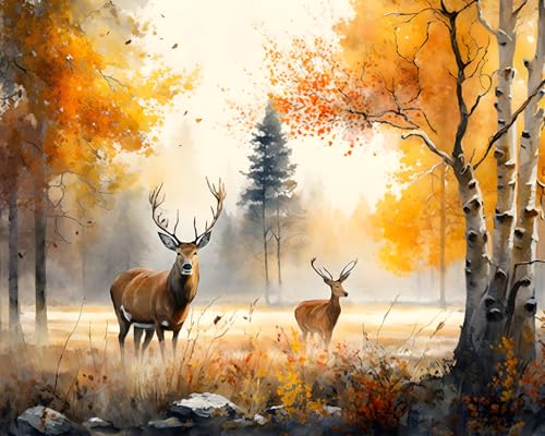 TISHIRON Hirsch Malen nach Zahlen Erwachsene, Bäume und Wildblumen Malen nach Zahlen, Malen nach Zahlen de Pinsel und Acrylfarbe, 16X20 Inch Flammen Blumen Malen nach Zahlen Erwachsene Familie TISHIRON Hirsch Malen nach Zahlen Erwachsene, Bäume und Wildblumen Malen nach Zahlen, Malen nach Zahlen de Pinsel und Acrylfarbe, 16X20 Inch Flammen Blumen Malen nach Zahlen Erwachsene Familie von TISHIRON
