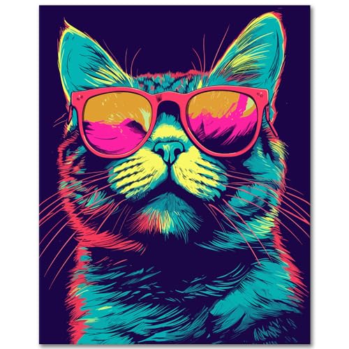TISHIRON Katze Malen nach Zahlen Erwachsene, Katze Malen nach Zahlen, Malen nach Zahlen de Pinsel und Acrylfarbe, 16X20 Inch Katze Flammen Malen nach Zahlen Erwachsene Familie und Freundes TISHIRON Katze Malen nach Zahlen Erwachsene, Katze Malen nach Zahlen, Malen nach Zahlen de Pinsel und Acrylfarbe, 16X20 Inch Katze Flammen Malen nach Zahlen Erwachsene Familie und Freundes von TISHIRON
