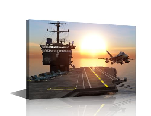 TISHIRON Leinwandbild mit Flugzeugträger, Wandkunst für Schlafzimmer, Wohnzimmer, Flugzeug, das bei Sonnenuntergang abhebt, moderne Wohnkultur, Gemälde, Bilder, Büro, Wanddekoration, zeitgenössischer TISHIRON Leinwandbild mit Flugzeugträger, Wandkunst für Schlafzimmer, Wohnzimmer, Flugzeug, das bei Sonnenuntergang abhebt, moderne Wohnkultur, Gemälde, Bilder, Büro, Wanddekoration, zeitgenössischer von TISHIRON