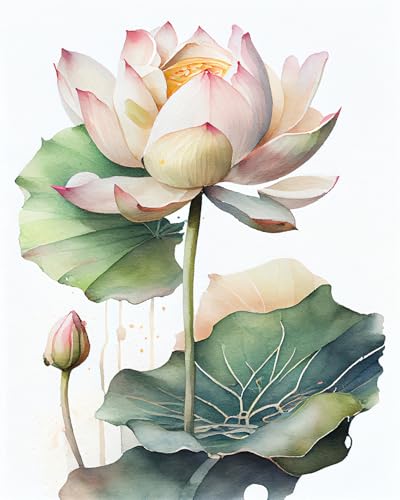 TISHIRON Lotus Malen nach Zahlen Erwachsene, Blühende Blüten Malen nach Zahlen, Malen nach Zahlen de Pinsel und Acrylfarbe, 16X20 Inch Flammen Blumen Malen nach Zahlen Erwachsene Familie Freunde TISHIRON Lotus Malen nach Zahlen Erwachsene, Blühende Blüten Malen nach Zahlen, Malen nach Zahlen de Pinsel und Acrylfarbe, 16X20 Inch Flammen Blumen Malen nach Zahlen Erwachsene Familie Freunde von TISHIRON