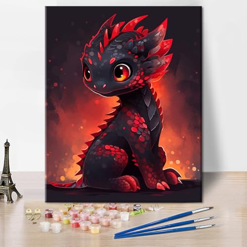 TISHIRON Malen Nach Zahlen Drache DIY Malen Nach Zahlen Kit Für Erwachsene Und Kinder DIY Leinwandmalerei Nach Zahlen Aquarell-ölgemälde Acrylmalerei Kunsthandwerk 16x20 Zoll TISHIRON Malen Nach Zahlen Drache DIY Malen Nach Zahlen Kit Für Erwachsene Und Kinder DIY Leinwandmalerei Nach Zahlen Aquarell-ölgemälde Acrylmalerei Kunsthandwerk 16x20 Zoll von TISHIRON