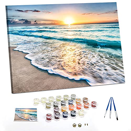 TISHIRON Malen Nach Zahlen Erwachsene, DIY Handgemalt Ölgemälde Kits auf Leinwand Geschenk für Frauen Mama Tochter Geburtstag-Ohne Rahmen 40 * 50cm von TISHIRON