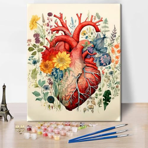 TISHIRON Malen Nach Zahlen Erwachsene Herz Malen Nach Zahlen Ab 9 Jahre Mädchen Orgel DIY Handgemalt Ölgemälde Kit Heimdekorations, 40x50cm TISHIRON Malen Nach Zahlen Erwachsene Herz Malen Nach Zahlen Ab 9 Jahre Mädchen Orgel DIY Handgemalt Ölgemälde Kit Heimdekorations, 40x50cm von TISHIRON