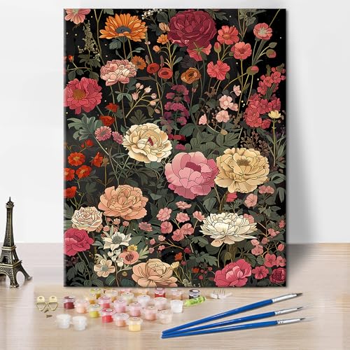 TISHIRON Malen Nach Zahlen Erwachsene Malen-Nach-Zahlen Kits Lebendige Blumen Malen Nach Zahlen Blumen Hund Malen Nach Zahlen Junior Erwachsene DIY Handgemalt Ölgemälde Kit Als Geschenk, 40x50cm TISHIRON Malen Nach Zahlen Erwachsene Malen-Nach-Zahlen Kits Lebendige Blumen Malen Nach Zahlen Blumen Hund Malen Nach Zahlen Junior Erwachsene DIY Handgemalt Ölgemälde Kit Als Geschenk, 40x50cm von TISHIRON