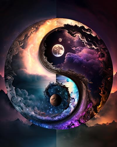 TISHIRON Malen Nach Zahlen Für Erwachsene Anfänger, Natur Malen Nach Zahlen Kits DIY Acrylmalerei Für Erwachsene Kinder Malen Nach Zahlen Yin Yang Symbol Abstrakte Kunsthandwerk, 16x20 Zoll TISHIRON Malen Nach Zahlen Für Erwachsene Anfänger, Natur Malen Nach Zahlen Kits DIY Acrylmalerei Für Erwachsene Kinder Malen Nach Zahlen Yin Yang Symbol Abstrakte Kunsthandwerk, 16x20 Zoll von TISHIRON
