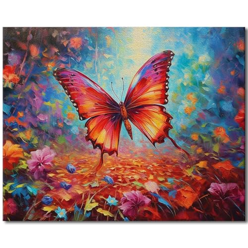 Schmetterling Malen Nach Zahlen Erwachsene,DIY Handgemalt Ölgemälde Kit für Erwachsene Schmetterling,Mit Pinseln und Acrylfarbe,40x50cm Zoll Malen nach Zahlen für Heimdekoration ohne Rahmenlos Schmetterling Malen Nach Zahlen Erwachsene,DIY Handgemalt Ölgemälde Kit für Erwachsene Schmetterling,Mit Pinseln und Acrylfarbe,40x50cm Zoll Malen nach Zahlen für Heimdekoration ohne Rahmenlos von TISHIRON