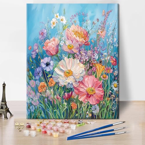 TISHIRON Malen nach Zahlen Erwachsene und Anfänger Wiese Malen nach Zahlen Junior Frühling Blumen Malen nach Zahlen Sets DIY Malen nach Zahlen für Erwachsene mit 3 Pinseln Heimdekoration,40x50cm TISHIRON Malen nach Zahlen Erwachsene und Anfänger Wiese Malen nach Zahlen Junior Frühling Blumen Malen nach Zahlen Sets DIY Malen nach Zahlen für Erwachsene mit 3 Pinseln Heimdekoration,40x50cm von TISHIRON