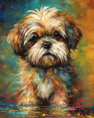 TISHIRON Malen nach Zahlen Hund Leinwand Malen nach Zahlen für Erwachsene Shih Tzu Hund Malen nach Zahlen für Kinder Malen nach Zahlen Kits auf Leinwand Malen nach Zahlen für Anfänger 16x20 Zoll TISHIRON Malen nach Zahlen Hund Leinwand Malen nach Zahlen für Erwachsene Shih Tzu Hund Malen nach Zahlen für Kinder Malen nach Zahlen Kits auf Leinwand Malen nach Zahlen für Anfänger 16x20 Zoll von TISHIRON