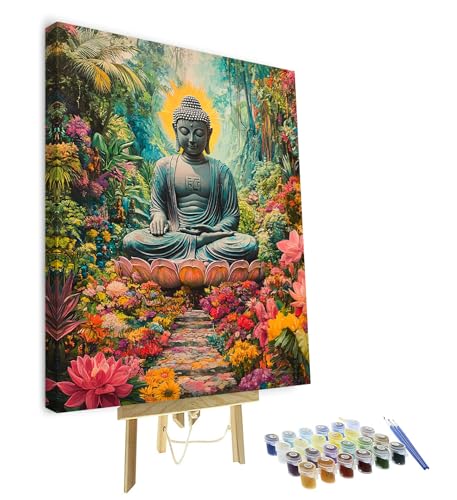TISHIRON Malen nach Zahlen Kit für Erwachsene Buddha Gemälde Erwachsene Malen nach Zahlen Kits auf Leinwand Buddha Zwischen Blumen Malen nach Zahlen Kit für Erwachsene Vintage Kunsthandwerk Umrahmt TISHIRON Malen nach Zahlen Kit für Erwachsene Buddha Gemälde Erwachsene Malen nach Zahlen Kits auf Leinwand Buddha Zwischen Blumen Malen nach Zahlen Kit für Erwachsene Vintage Kunsthandwerk Umrahmt von TISHIRON